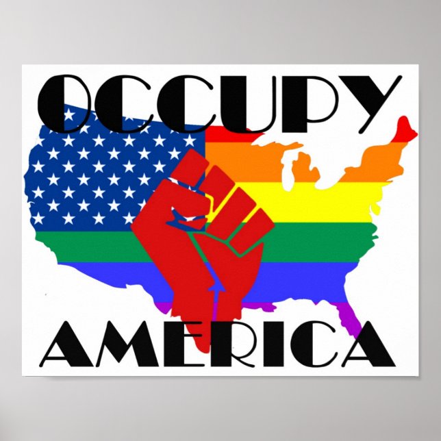 Affiche Occupy America LGBTQ (Devant)