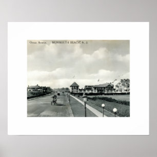 Affiche Ocean Ave, Monmouth Beach NJ Vintage