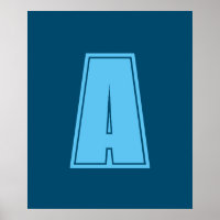 Océan & Ciel Bleu Premier Monogramme Calligraphie 