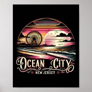 Affiche Ocean City New Jersey Voyage été famille vacances