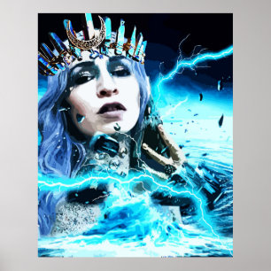 Affiche Ocean Goddess Imaginaire Art Abstrait