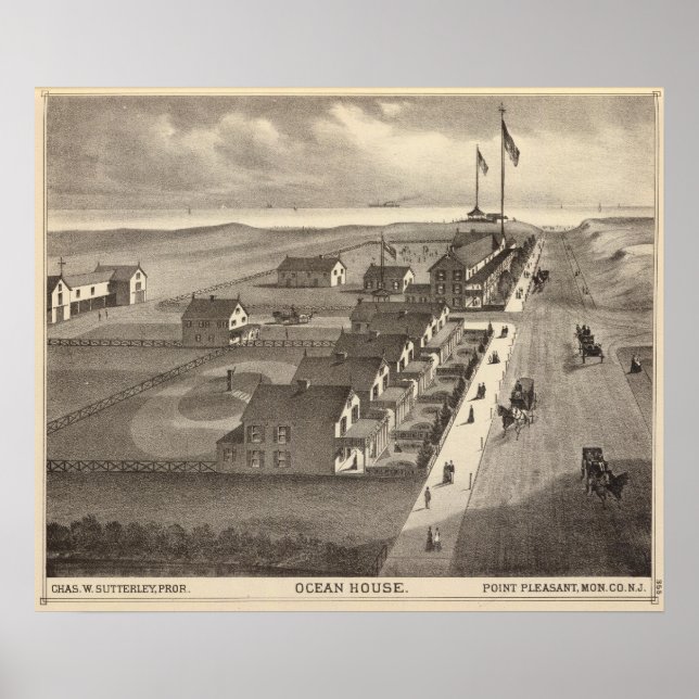 Affiche Ocean House, Point Pleasant, NJ (Devant)