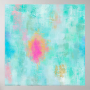 Affiche Ocean Joyride - Blue Turquoise Abstrait Art