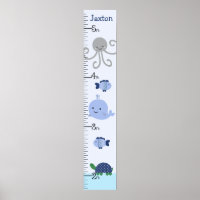 Ocean Life Blue Whale Growth Chart Gardez à 8x44!
