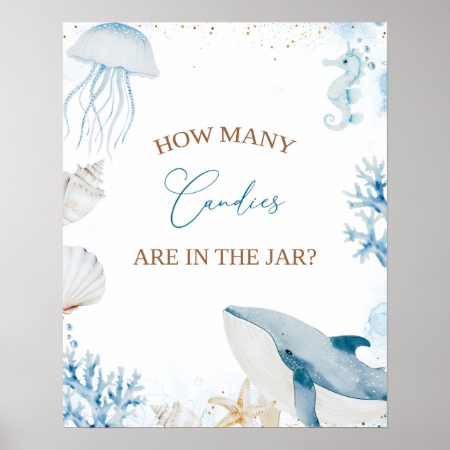 Affiche Océan Mer Vous Bientôt Été Baby Shower Panneau de  (Devant)