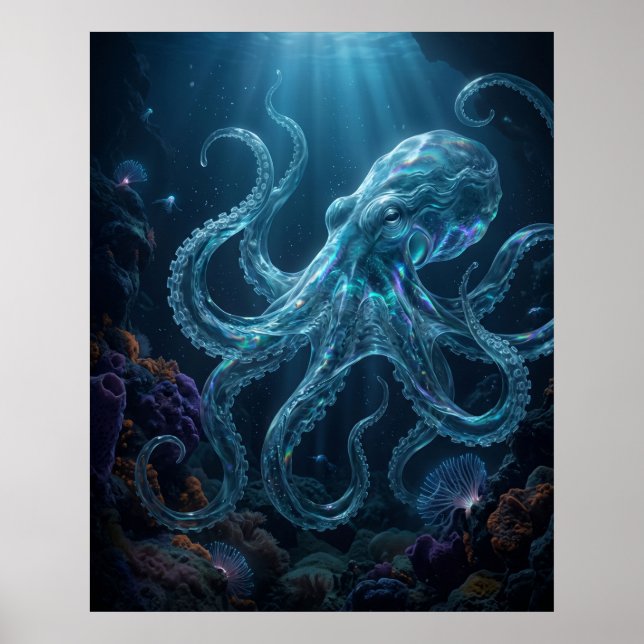 Affiche Ocean Octopus Abyssal Depths (Devant)
