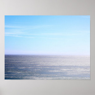 Affiche Océan Pacifique Horizon Couleur 16x20