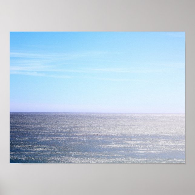 Affiche Océan Pacifique Horizon Couleur 16x20 (Devant)