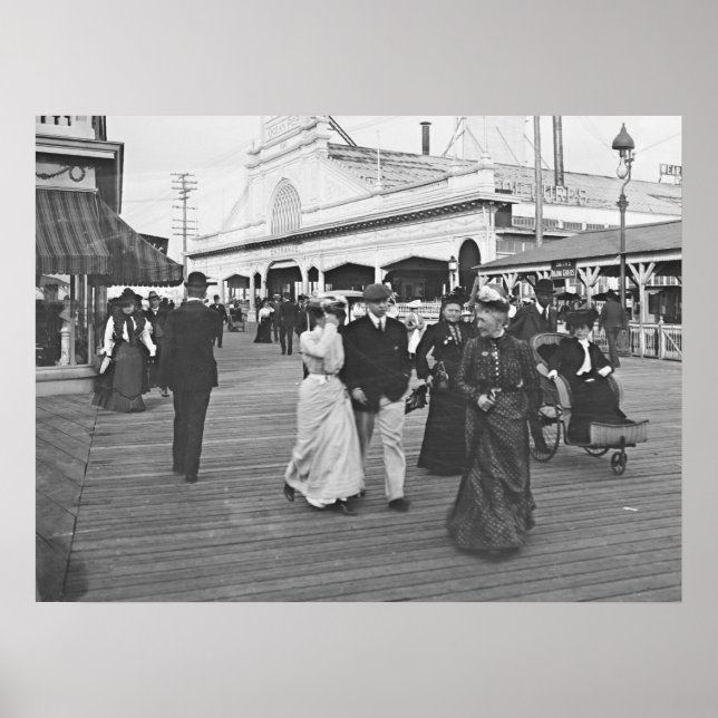 Affiche Ocean Pier à Atlantic City 1902 (Devant)