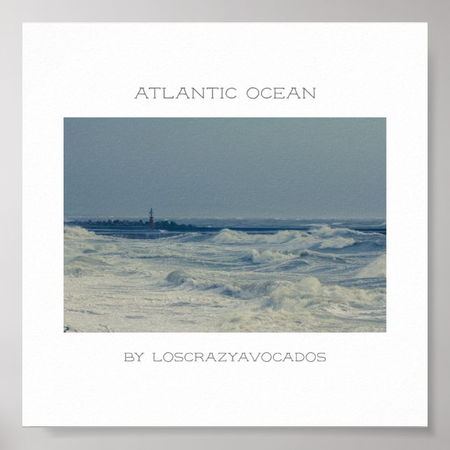 Affiche Ocean Sea Waves Stormy Weather Pier (Devant)