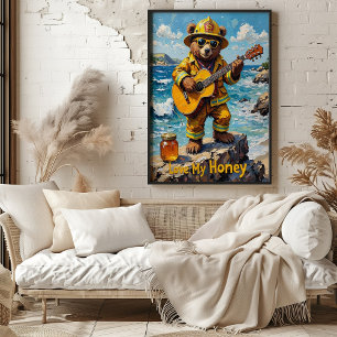 Affiche Ocean Serenade : Bear's Rocky Ballad