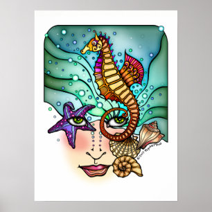 AFFICHE OCEAN VISIONS SEA ART 18X24