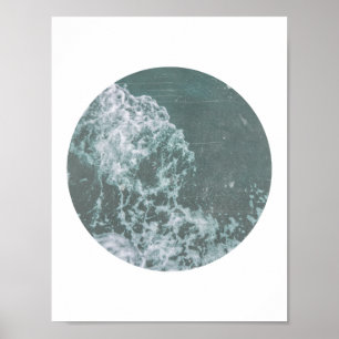 Affiche Ocean Waves Distress Print