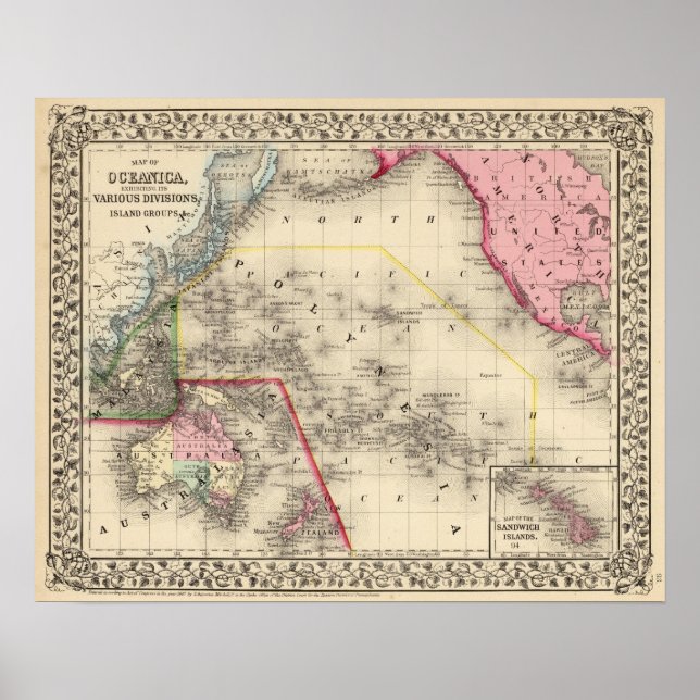 Affiche Océanica, Sandwich Islands (Devant)