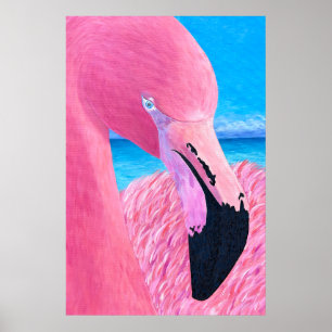 Affiche Océanie Flamant Rose par Just Dahl