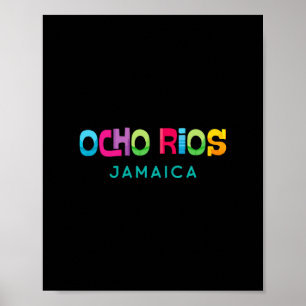 Affiche Ocho Rios Jamaïque Design Tropical Rétro