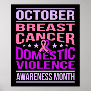 Affiche October Domestic Violence Awareness Month Support