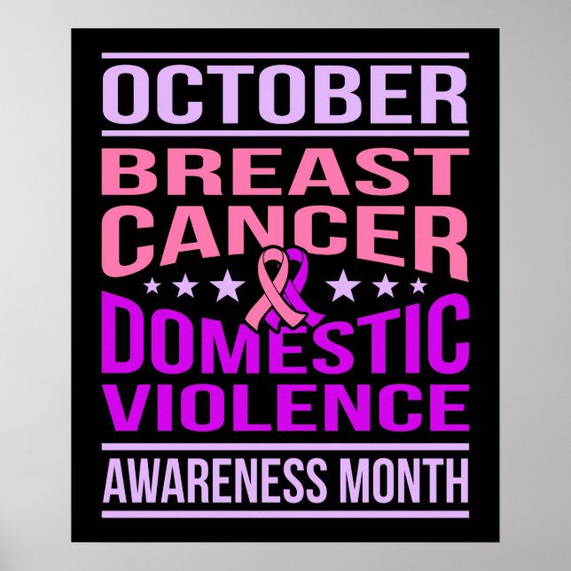 Affiche October Domestic Violence Awareness Month Support (Devant)