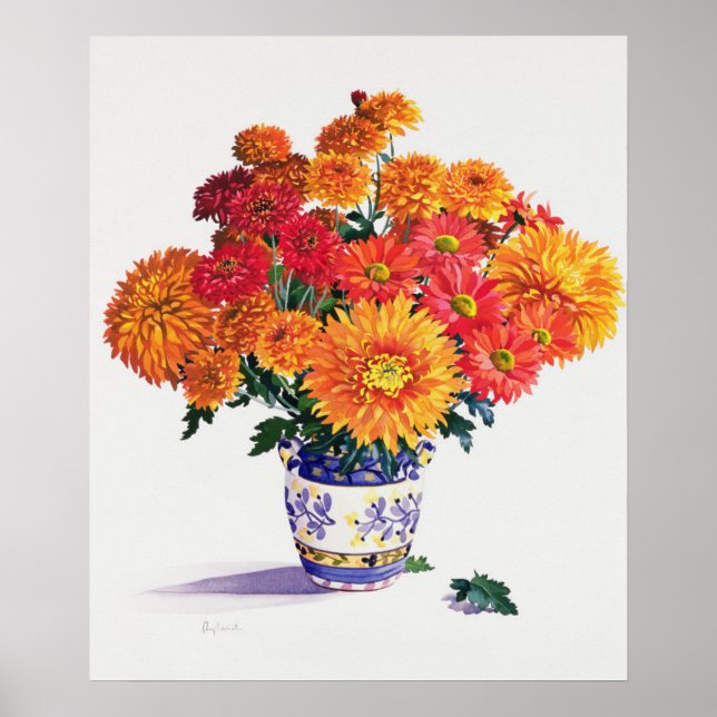 Affiche Octobre Chrysanthèmes (Devant)
