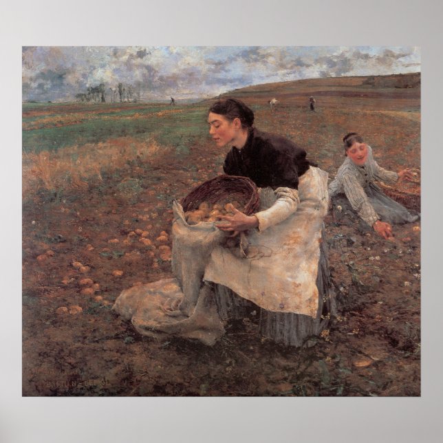 Affiche Octobre Collecte de pommes de terre (Devant)