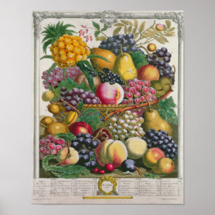 Affiche Octobre, de 'douze mois de fruits