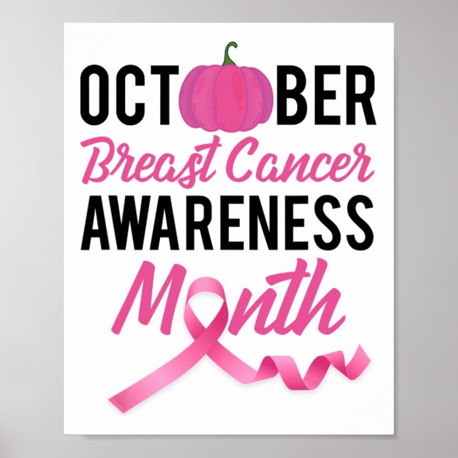 Affiche Octobre Mois De Sensibilisation Au Cancer Du Sein  (Devant)