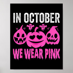 Affiche Octobre Nous Portons Le Cancer Du Sein Rose Sensib