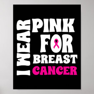 Affiche Octobre Nous Portons Pink Breast Cancer Sensibilis
