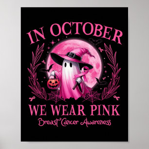 Affiche Octobre Nous Portons Pink Breast Cancer Sensibilis