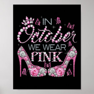 Affiche Octobre Nous Portons Pink Breast Cancer Sensibilis