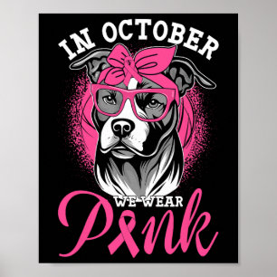 Affiche Octobre Nous Portons Pink Breast Cancer Sensibilis