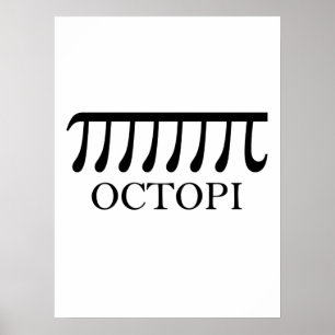 Affiche Octopi - Funny Pi Octopus Math