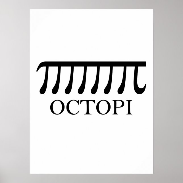 Affiche Octopi - Funny Pi Octopus Math (Devant)