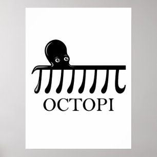 Affiche Octopi - Funny Pi Octopus Math