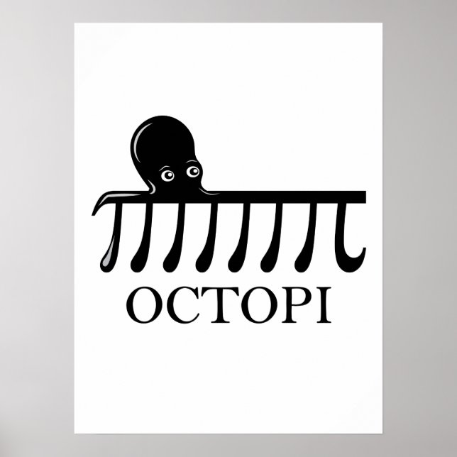 Affiche Octopi - Funny Pi Octopus Math (Devant)