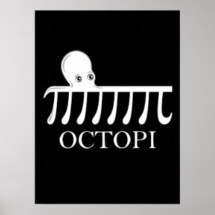 Affiche Octopi - Funny Pi Octopus Math