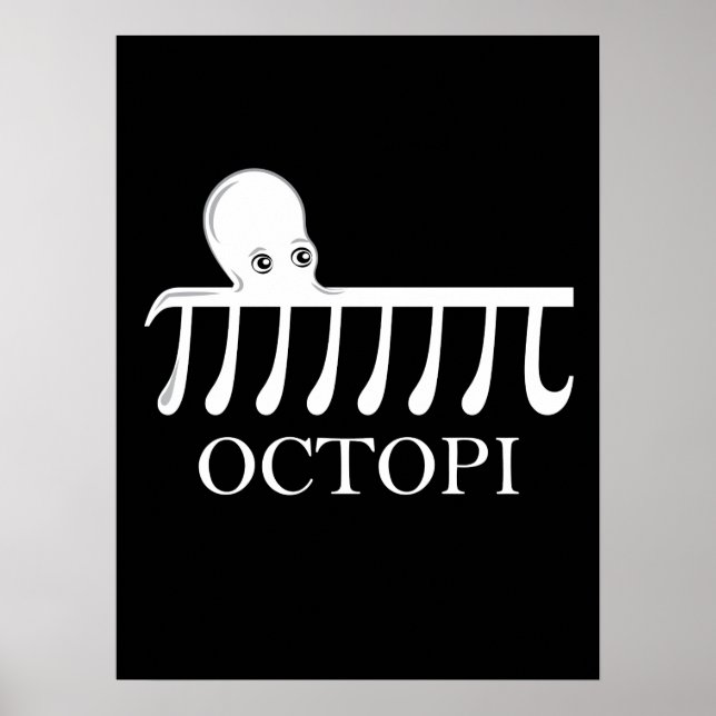 Affiche Octopi - Funny Pi Octopus Math (Devant)