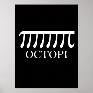 Affiche Octopi - Funny Pi Octopus Math