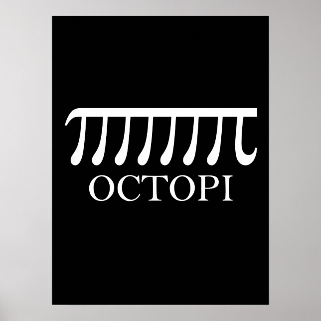 Affiche Octopi - Funny Pi Octopus Math (Devant)