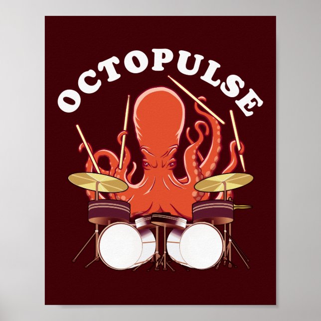 Affiche Octopulse | Batteur Octopus (Devant)
