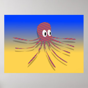 Affiche Octopus coloré