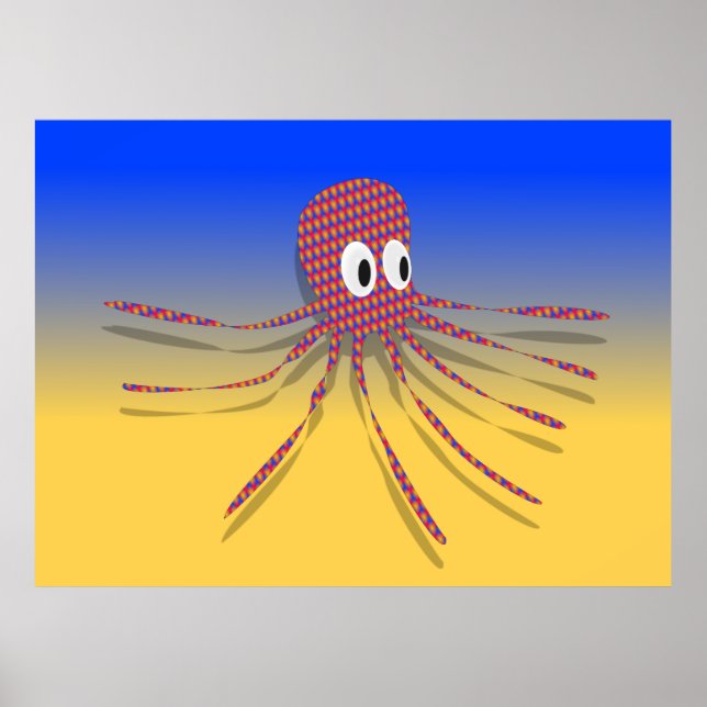 Affiche Octopus coloré (Devant)