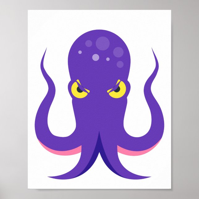 Affiche Octopus Purple Squid (Devant)