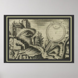 Affiche Oculus Artificialis par Johann Zahn 13 x 19