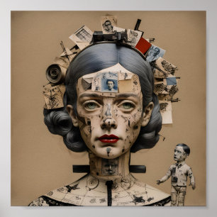 Affiche Odd Doll Surréaliste AI image 004 P