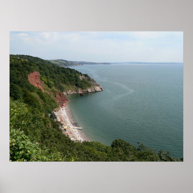 Affiche Oddicombe Bay, Torquay, Angleterre (Devant)