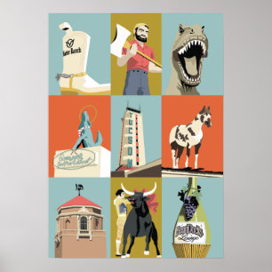 Affiche Oddities Tucson de 28 po x 20 po