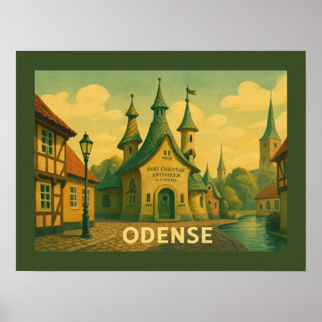 Affiche Odense Danemark Littéraire (Devant)