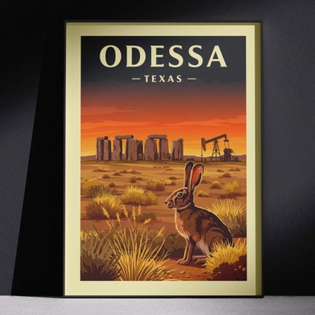 Affiche Odessa Texas vintage (Créateur téléchargé)