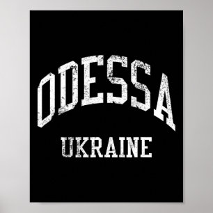 Affiche Odessa Ukraine Rétro Années 70 Style Sport Univers